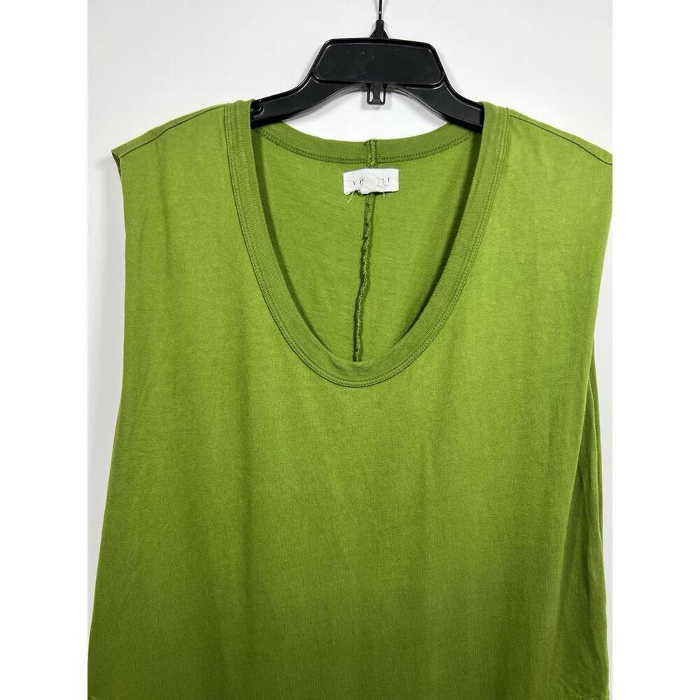 VELVET By Graham & Spencer Cotton Sleeveless Midi Dress Size Small Grass Green - Picture 4 of 9